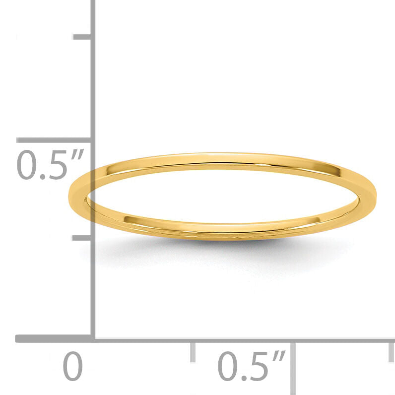 14KY 1mm LTW Flat Band-FLL010