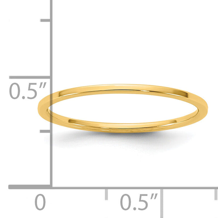 14KY 1mm LTW Flat Band-FLL010