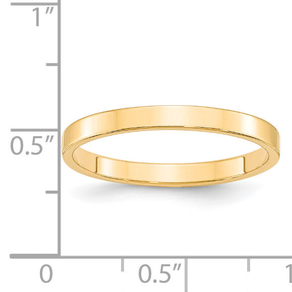 14KY 2.5mm LTW Flat Band-FLL025