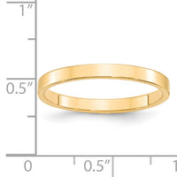 14KY 2.5mm LTW Flat Band-FLL025