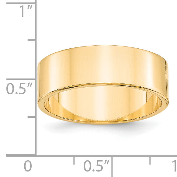 14KY 7mm LTW Flat Band-FLL070