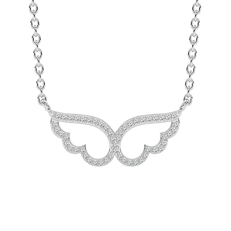 Diamond Fashion Pendant 0.075 ct tw Round 10k White Gold-FPF0045SCW0