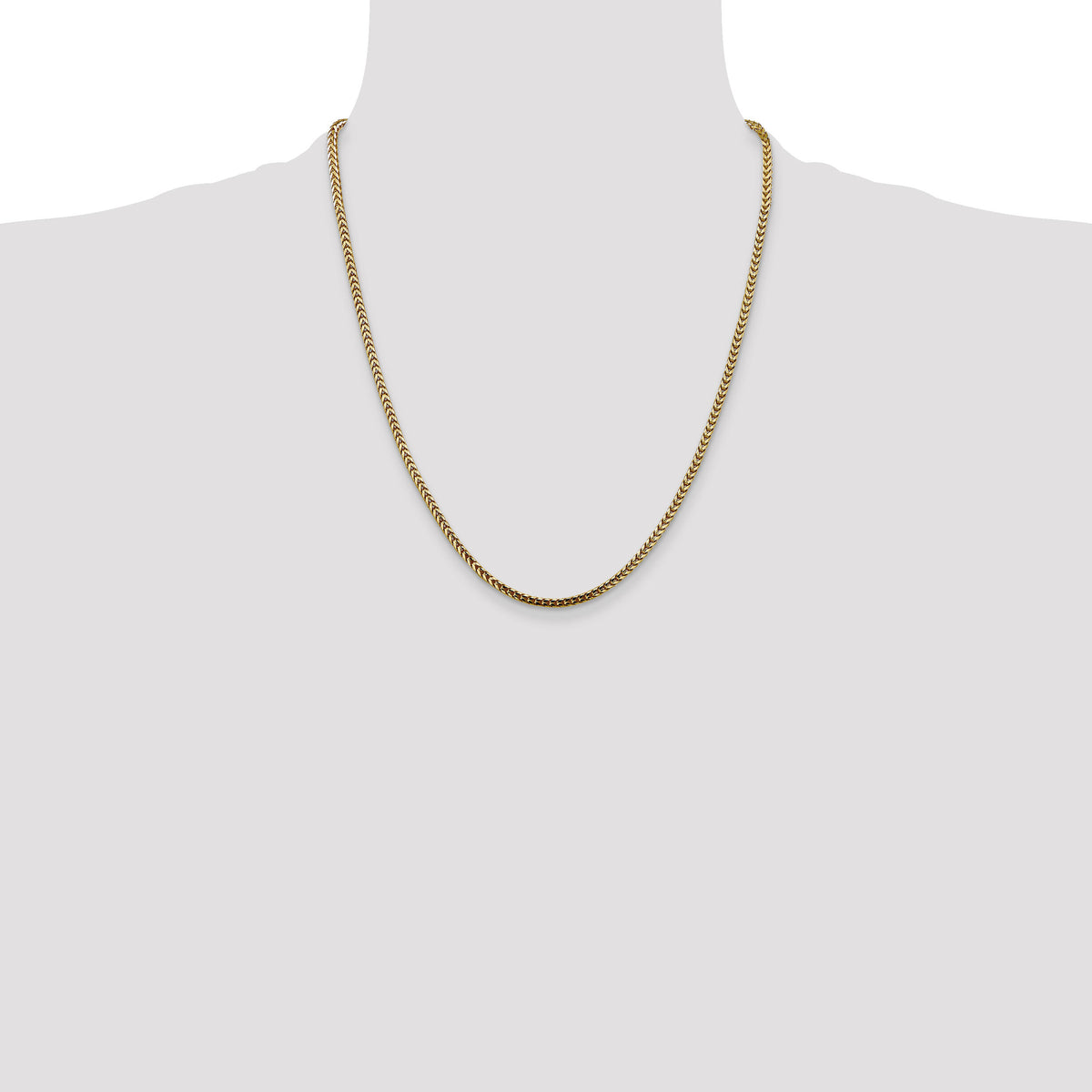 14k 2.5mm Franco Chain-FRA080-22