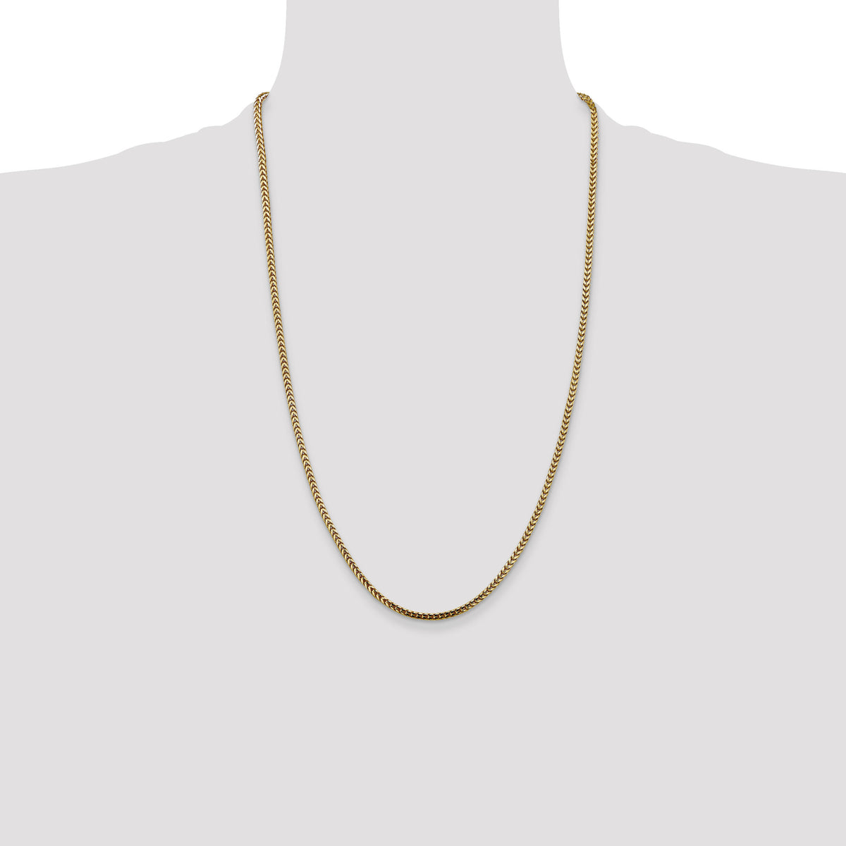 14k 2.5mm Franco Chain-FRA080-26