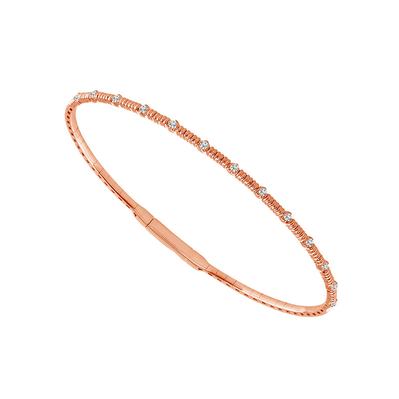 Diamond Bangle 0.2 ct tw 14k Rose Gold-FSBG5000S8P