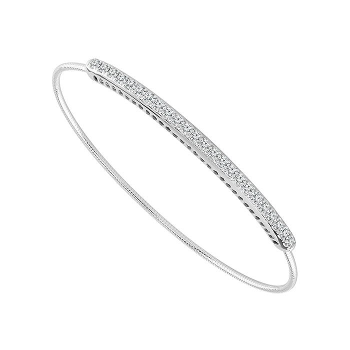 Diamond Bangle 1 ct tw 14k White Gold-FSBG5013S8W