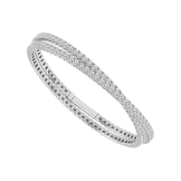 Diamond Bangle 6.5 ct tw 14k White Gold-FSBG5024S8W