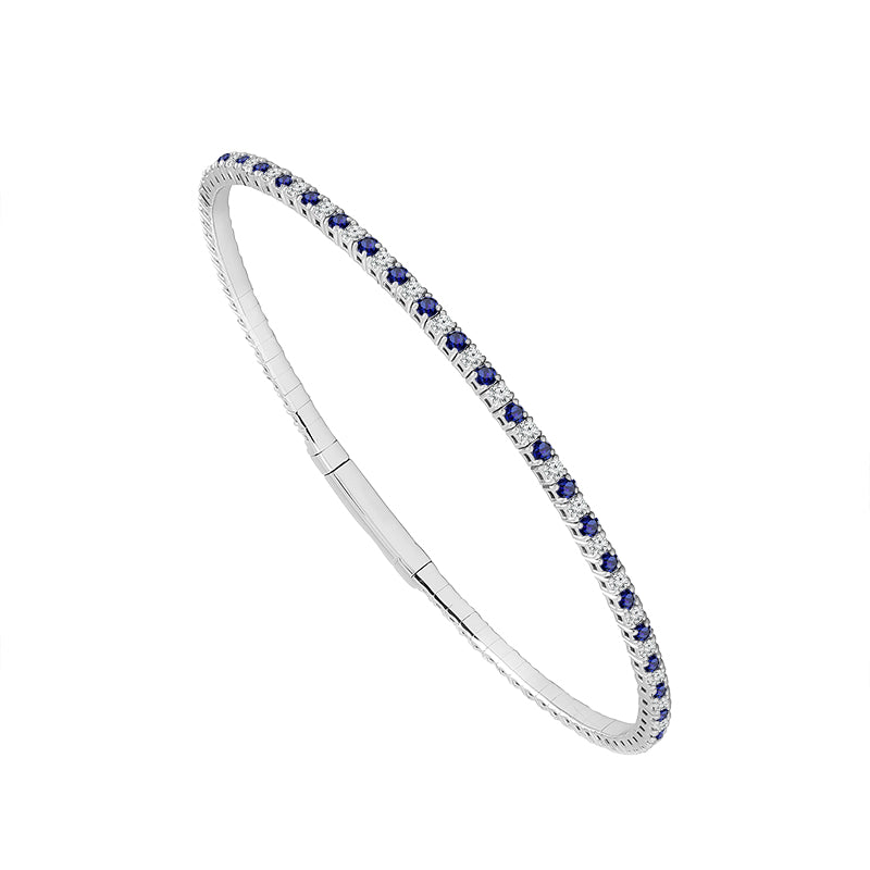 Diamond Bangle 0.75 ct tw 14k White Gold-FSBG5036BSS8WS-6D