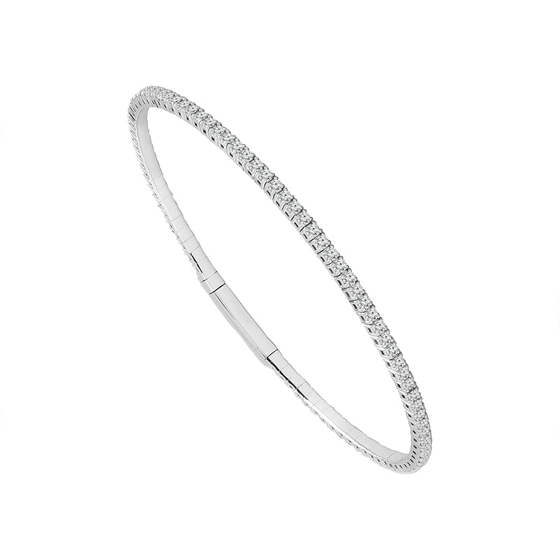 Diamond Bangle 1.4 ct tw 14k White Gold-FSBG5036S8W