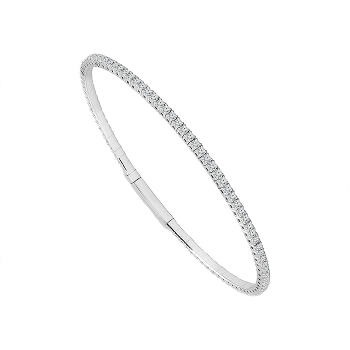 Diamond Bangle 1.4 ct tw 14k White Gold-FSBG5036S8W