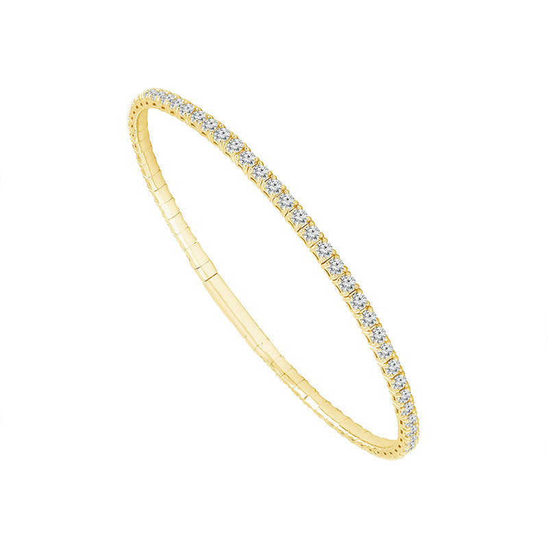Diamond Bangle 2.5 ct tw 14k White Gold-FSBG5037S8W