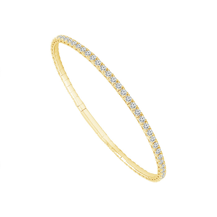 Diamond Bangle 2.5 ct tw 14k White Gold-FSBG5037S8W