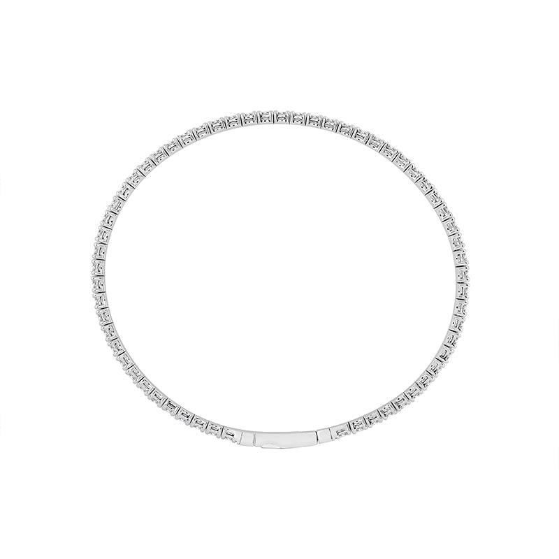 Diamond Bangle 2.5 ct tw 14k White Gold-FSBG5037S8W