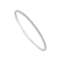 Diamond Bangle 2.5 ct tw 14k White Gold-FSBG5037S8W