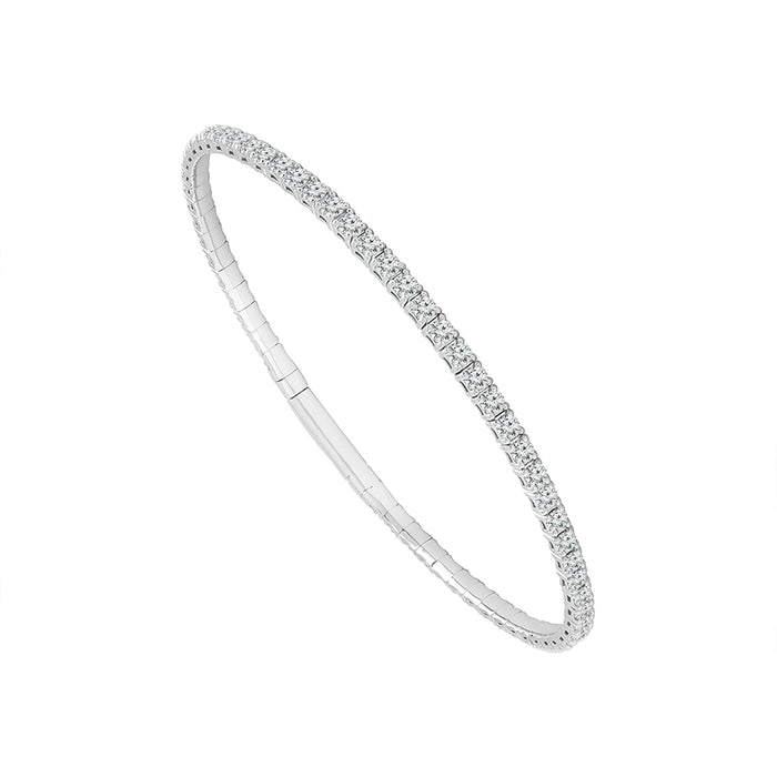 Diamond Bangle 2.5 ct tw 14k White Gold-FSBG5037S8W
