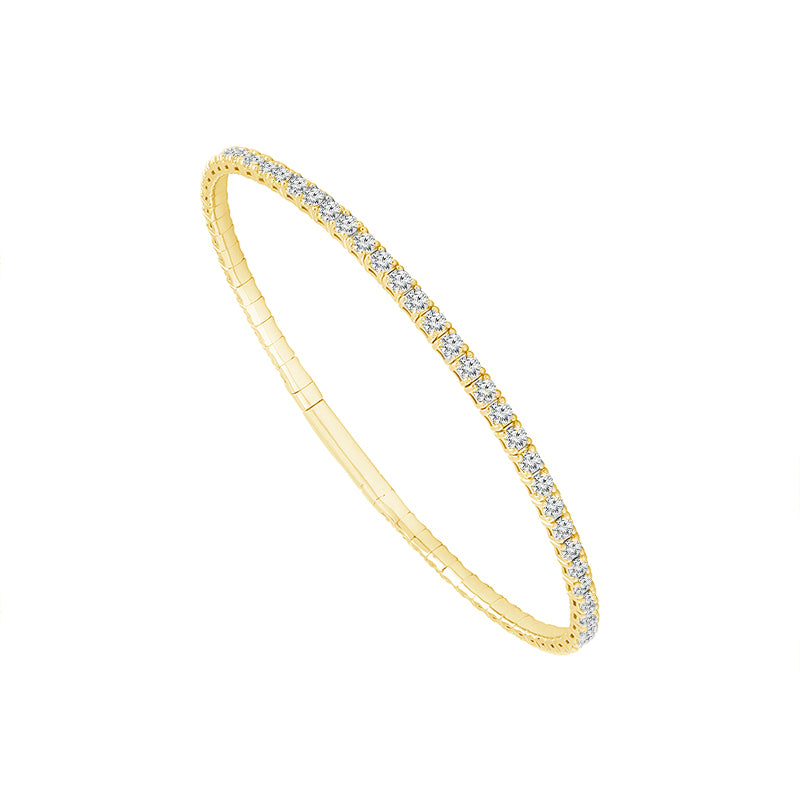 Diamond Bangle 3.5 ct tw 14k White Gold-FSBG5038S8W