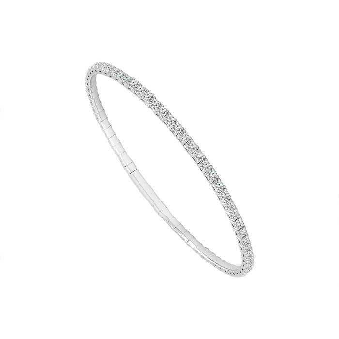 Diamond Bangle 3.5 ct tw 14k White Gold-FSBG5038S8W