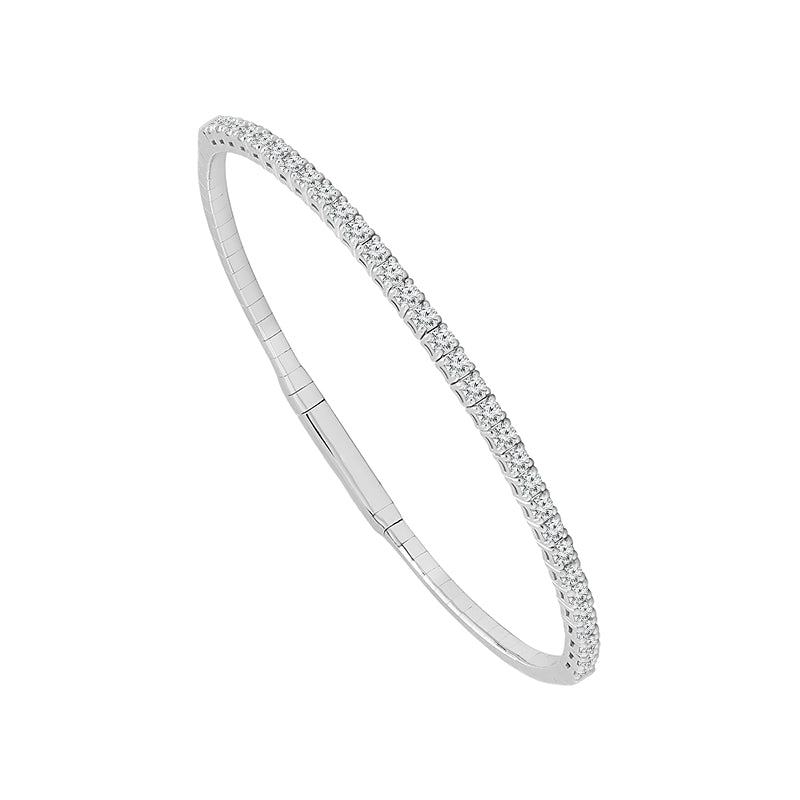 Diamond Bangle 1.4 ct tw 14k White Gold-FSBG5040S8W