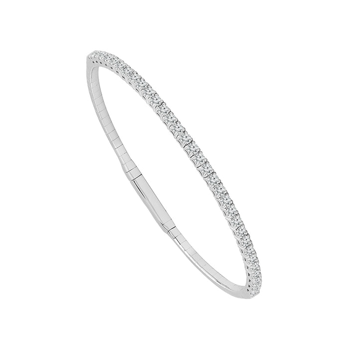 Diamond Bangle 1.4 ct tw 14k White Gold-FSBG5040S8W