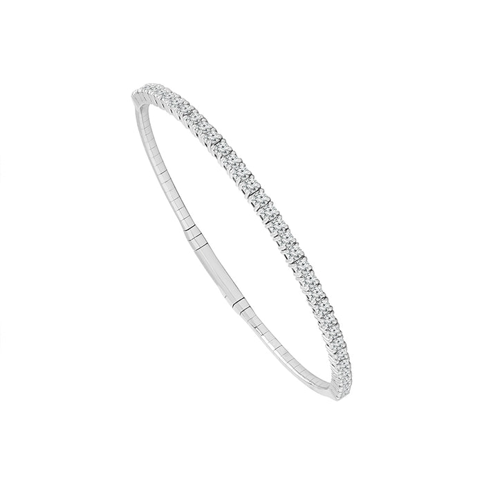 Diamond Bangle 2 ct tw 14k White Gold-FSBG5041S8W-6C
