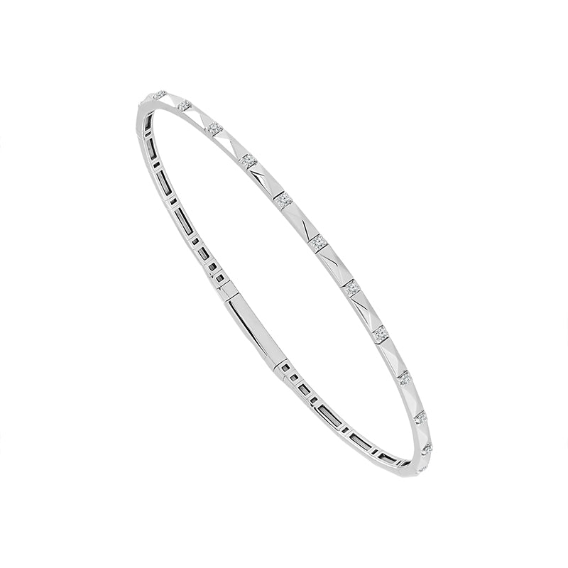 Diamond Bangle 0.16 ct tw 14k White Gold-FSBG5045S8W