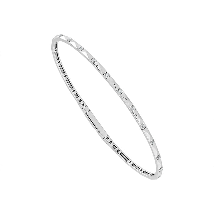 Diamond Bangle 0.16 ct tw 14k White Gold-FSBG5045S8W