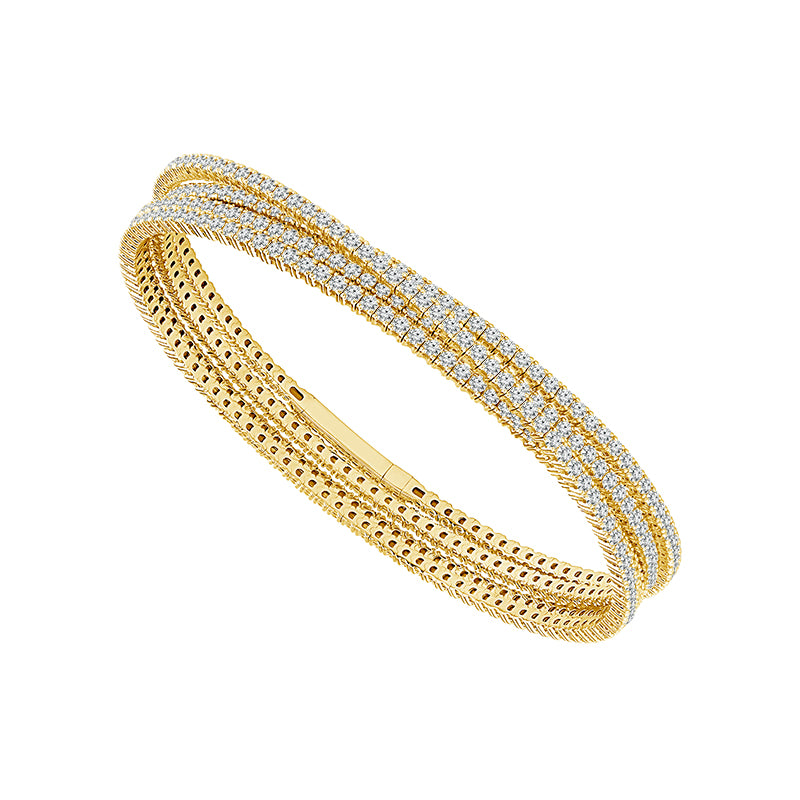 Diamond Bangle 6.25 ct tw 14k White Gold-FSBG5048S8W