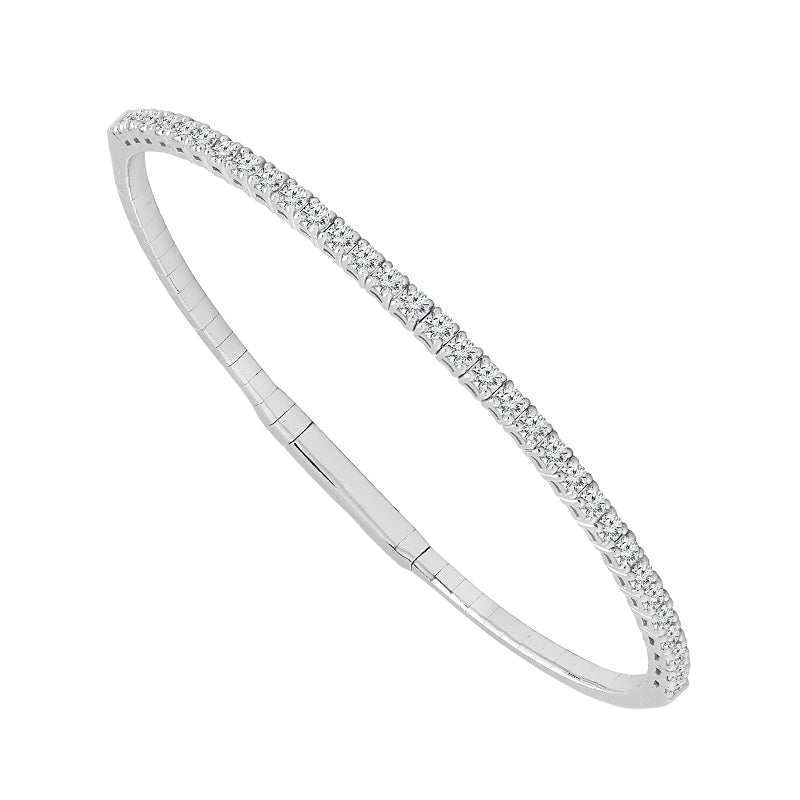 Diamond Bangle 4 ct tw 14k White Gold-FSBG5049S8W