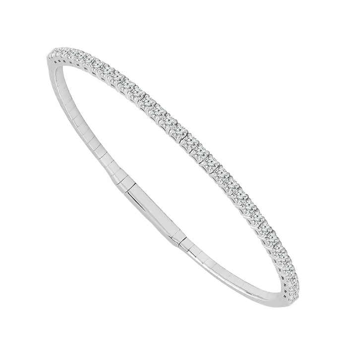 Diamond Bangle 4 ct tw 14k White Gold-FSBG5049S8W