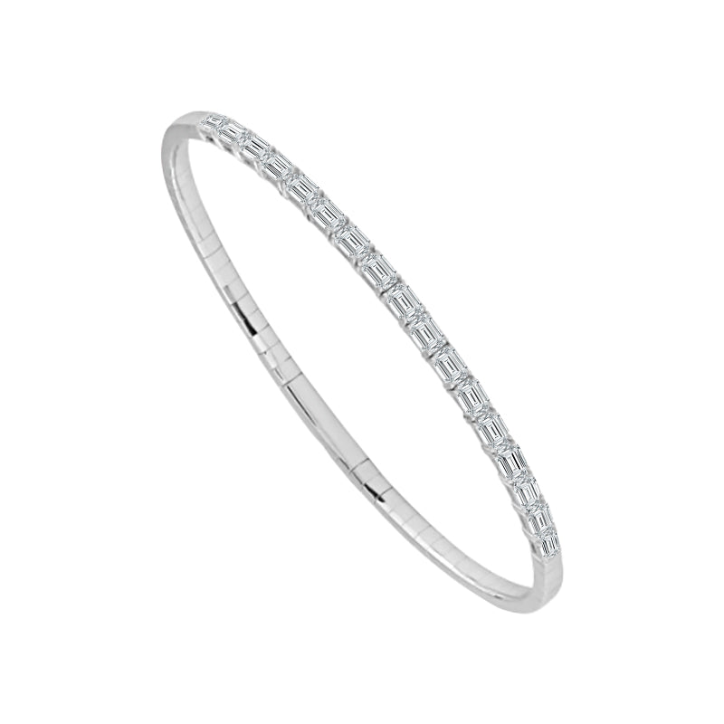 Diamond Bangle 2.5 ct tw 14k White Gold-FSBG5050K5W
