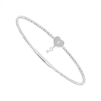 Diamond Bangle 0.1 ct tw 14k White Gold-FSBG5068S8W