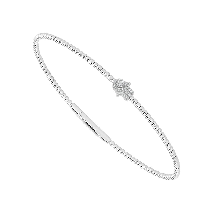 Diamond Bangle 0.07 ct tw 14k White Gold-FSBG5069S8W