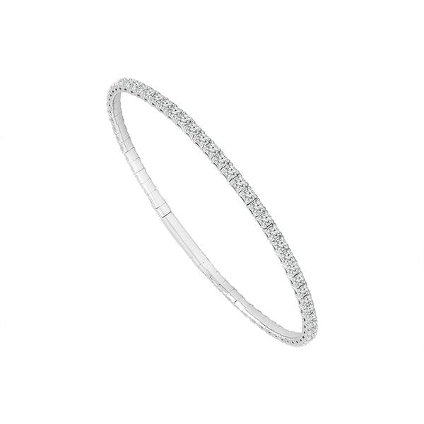 Diamond Bangle 5 ct tw 14k White Gold-FSBG5073S8W-6C