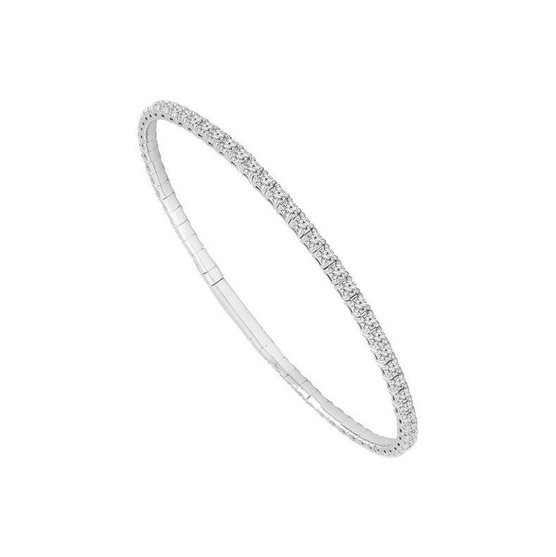 Diamond Bangle 7.25 ct tw 14k White Gold-FSBG5076S8W-6C