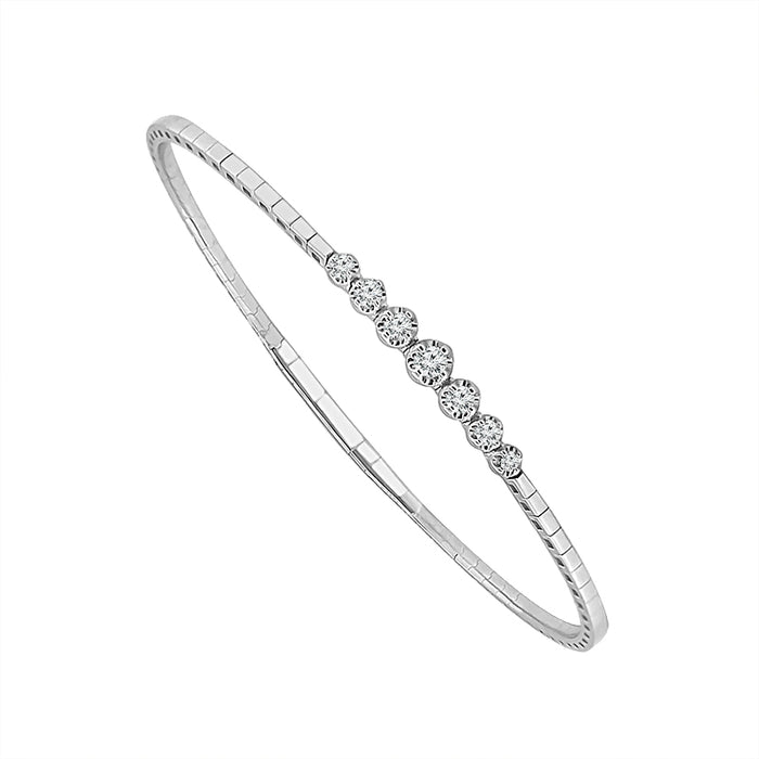 Diamond Bangle 0.2 ct tw 14k White Gold-FSBG5077S8W