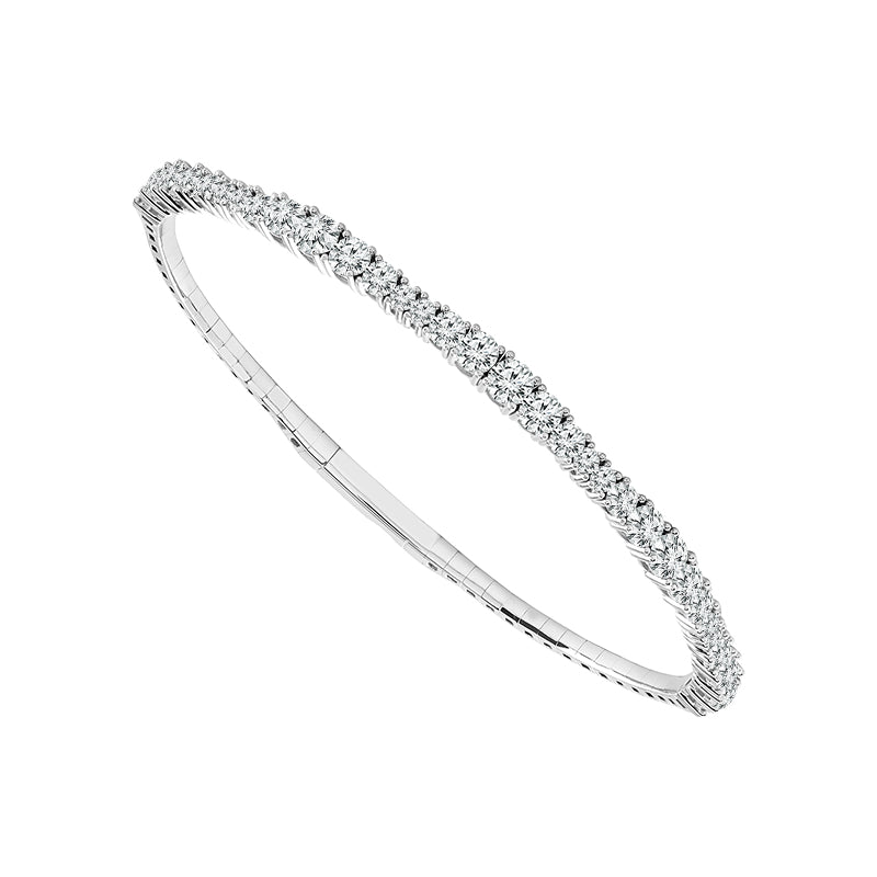 Diamond Bangle 2.75 ct tw 14k White Gold-FSBG5084S8W