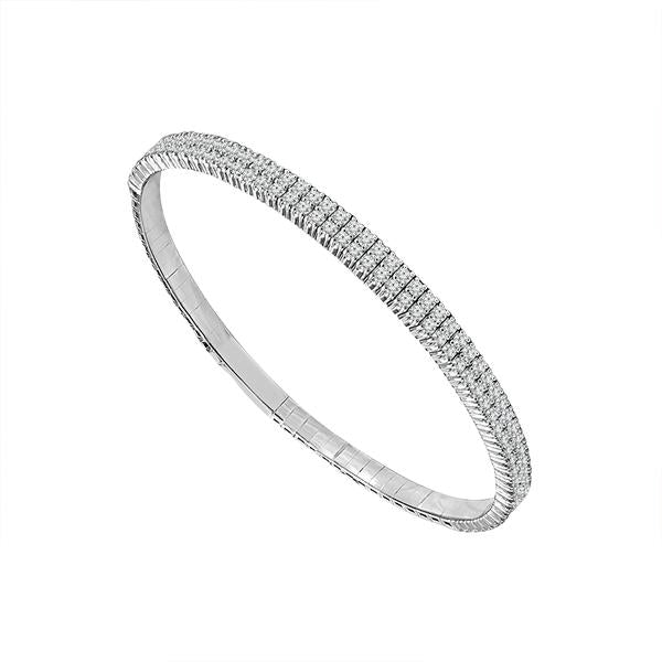 Diamond Bangle 1.50 ct tw 14k White Gold-FSBG5086S8W