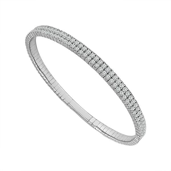 Diamond Bangle 2.50 ct tw 14k White Gold-FSBG5087S8W-6C