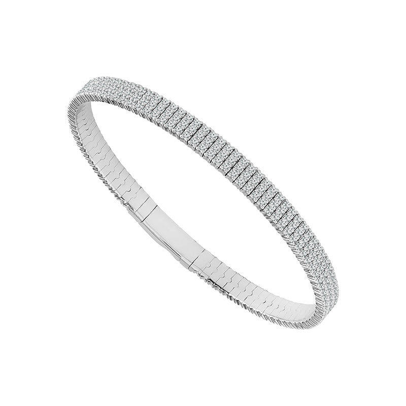 Diamond Bangle 2.75 ct tw 14k White Gold-FSBG5091S8W-6C