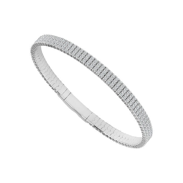 Diamond Bangle 2.75 ct tw 14k White Gold-FSBG5091S8W-6C