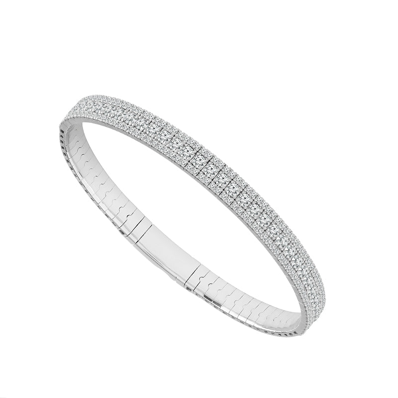Diamond Bangle 2.9 ct tw 14k White Gold-FSBG5092S8W-6C