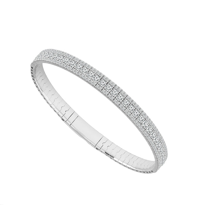 Diamond Bangle 2.9 ct tw 14k White Gold-FSBG5092S8W-6C