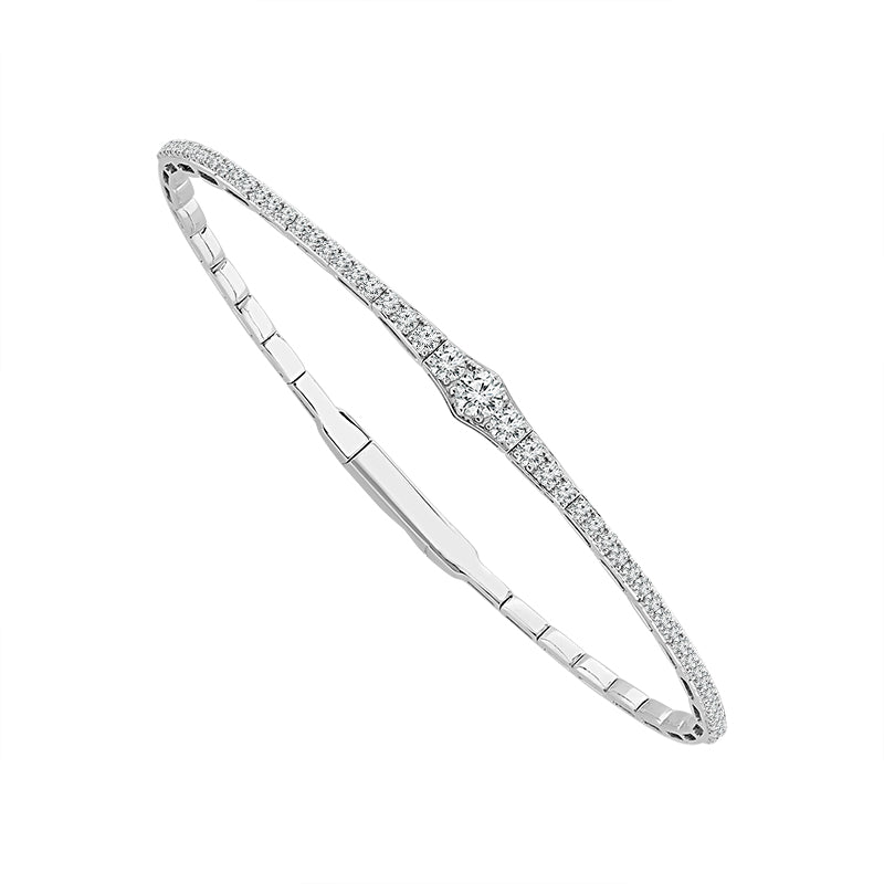 Diamond Bangle 1 ct tw 14k White Gold-FSBG5100S8W