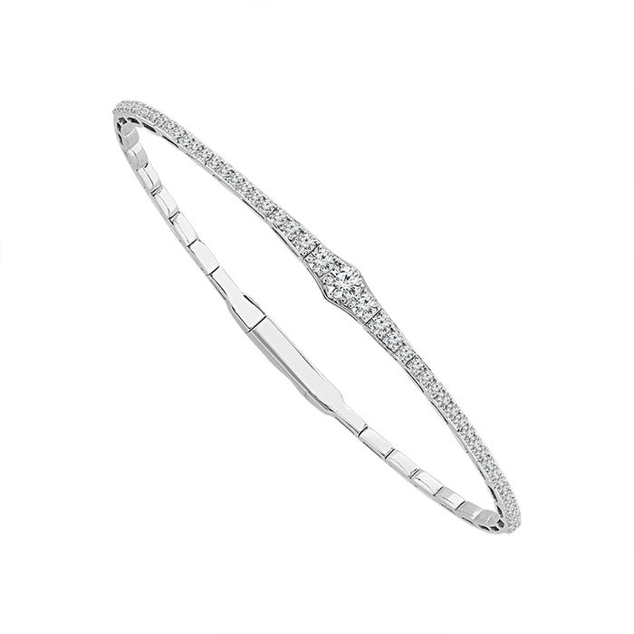 Diamond Bangle 1 ct tw 14k White Gold-FSBG5100S8W
