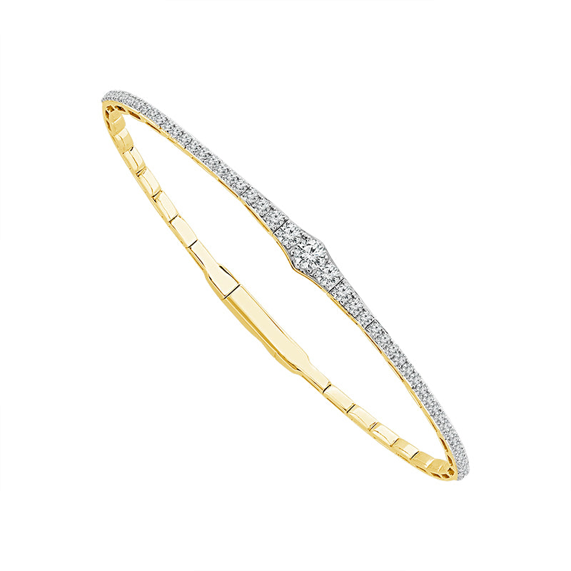 Diamond Bangle 1 ct tw 14k White Gold-FSBG5100S8W
