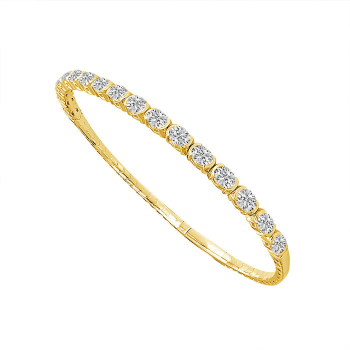Diamond Bangle 2.5 ct tw 14k White Gold-FSBG5102K6W