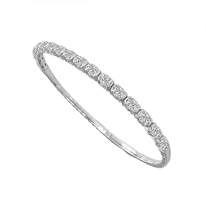 Diamond Bangle 2.5 ct tw 14k White Gold-FSBG5102K6W
