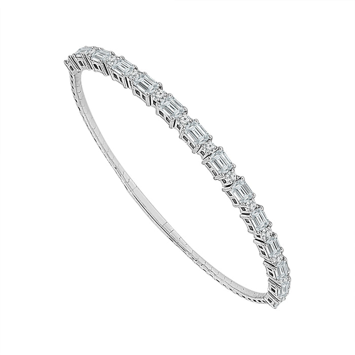 Diamond Bangle 3.60 ct tw 14k White Gold-FSBG5105K5W-6C