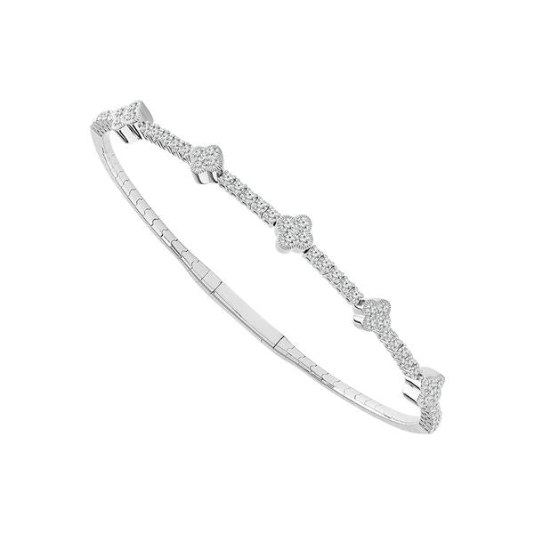 Diamond Bangle 1 ct tw 14k White Gold-FSBG5109S8W