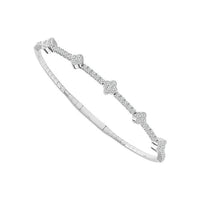 Diamond Bangle 1 ct tw 14k White Gold-FSBG5109S8W